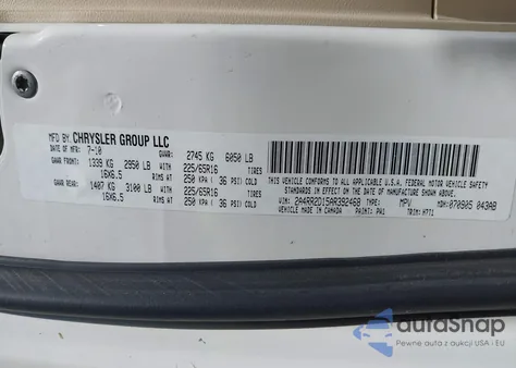 2010 Chrysler Town & Country New Lx z USA, uszkodzony, nr VIN 2A4RR2D15AR392468